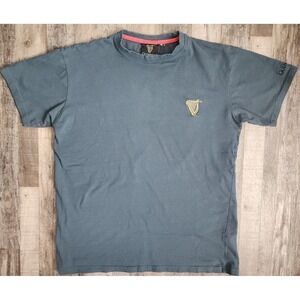 Guinness T Shirt Mens Medium Grey Arthur Guinness Embroidered Harp Logo Relaxed